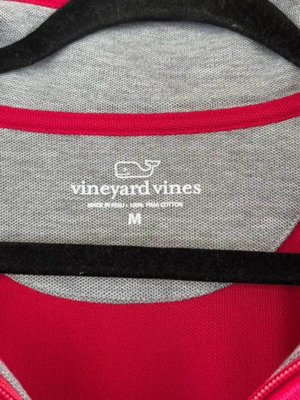 Vineyard Vines Men's Red Half-Zip Pullover -Sz M